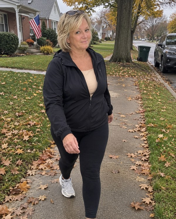Susan on her morning walk